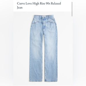 NWT Abercrombie Curve Love High Rise 90s Relaxed Jean